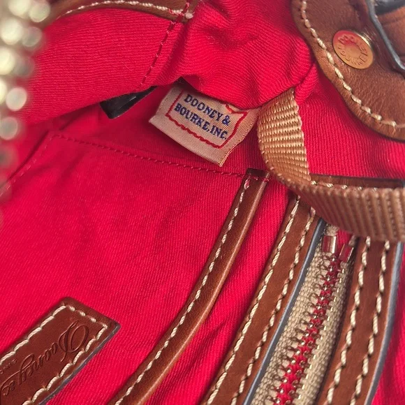 Dooney & Bourke Plum/Burgundy Ostrich-Embossed Crossbody Bag - Picture 15 of 17